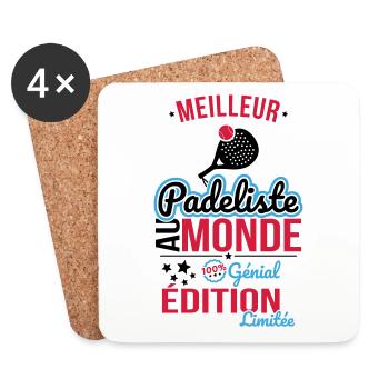 Best Padelist in the World - 100% Awesome - Coasters (set of 4) - white - Front