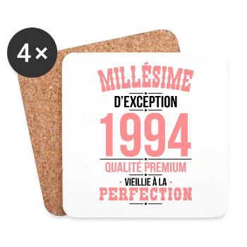 Anniversaire 30 ans - Millésime d'Exception 1994 - Dessous de verre (lot de 4) - blanc - Devant