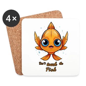 Süßer Fisch - Untersetzer (4er-Set) - Weiß - Vorne