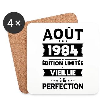 40th Anniversary - August 1984 Perfection - Coasters (set of 4) - white - Front