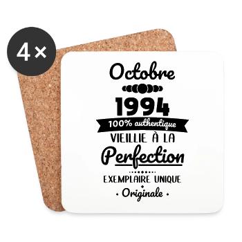 Anniversaire 30 ans - Octobre 1994 Originale - Dessous de verre (lot de 4) - blanc - Devant