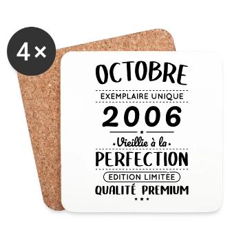 18th birthday - October 2006 Perfection - Coasters (set of 4) - white - Front