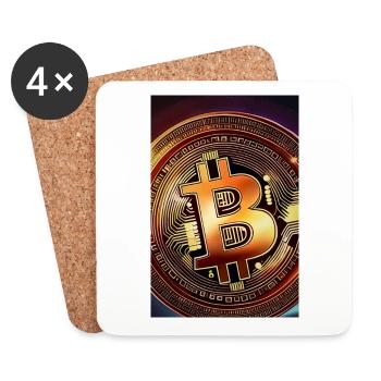 BTC - Untersetzer (4er-Set) - Weiß - Vorne