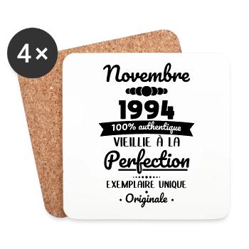 Anniversaire 30 ans - Novembre 1994 Originale - Dessous de verre (lot de 4) - blanc - Devant