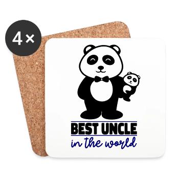 Bester Onkel der Welt - Untersetzer (4er-Set) - Weiß - Vorne