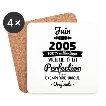 20th Anniversary - June 2005 Original - Coasters (set of 4) - white - Front