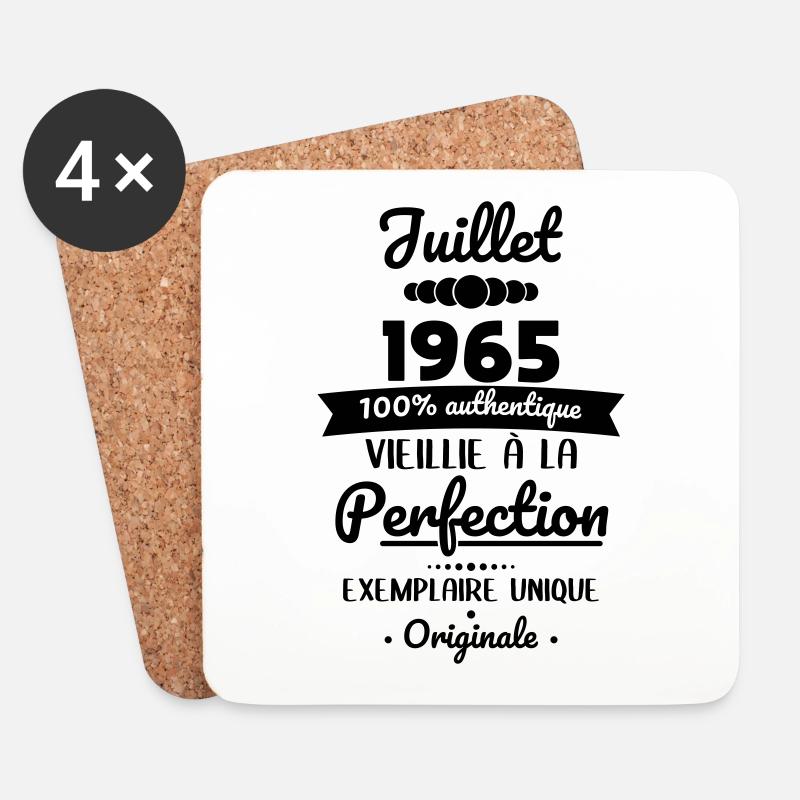 60. Jahrestag - Juli 1965 Original - Untersetzer (4er-Set) - Weiß
