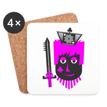 Pink Queen - Coasters (set of 4) - white - Front