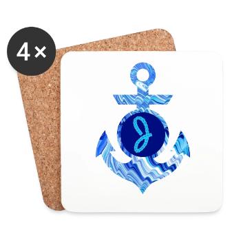 anchor e 80 j - Coasters (set of 4) - white - Front