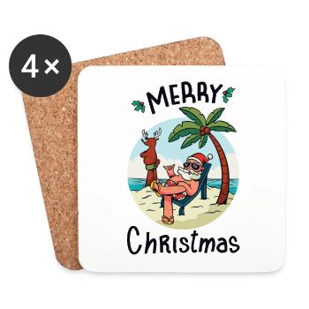 Christmas in July - Coasters (set of 4) - white - Front