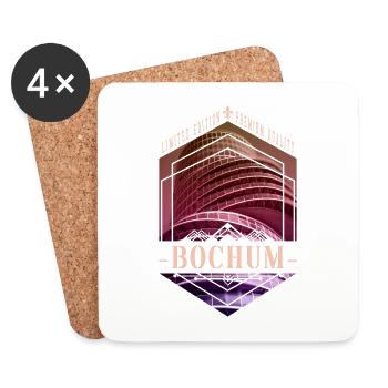 Bochum Deutschland Stadt Skyline Heimat Liebe - Untersetzer (4er-Set) - Weiß - Vorne