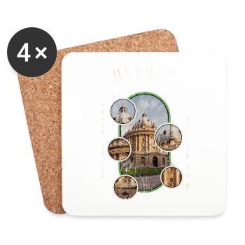 Oxford England UK Stadt Skyline Vintage Retro - Untersetzer (4er-Set) - Weiß - Vorne