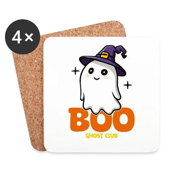 Ghost club Halloween - Coasters (set of 4) - white - Front