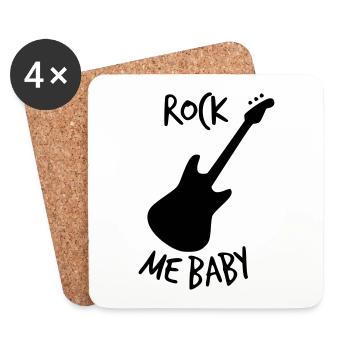 ROCK ME BABY - Untersetzer (4er-Set) - Weiß - Vorne