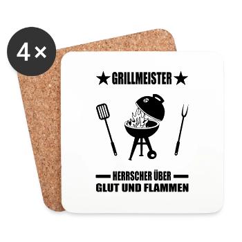 BBQ - Untersetzer (4er-Set) - Weiß - Vorne