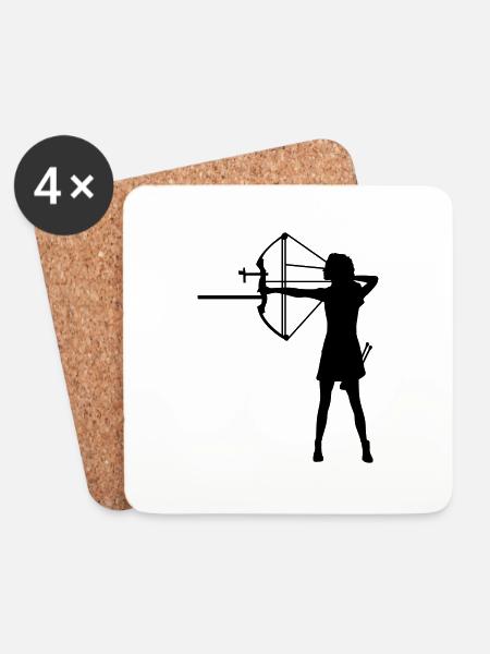 single lady compound - Coasters (set of 4) - white