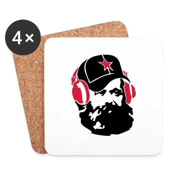 marx_star_ot - Dessous de verre (lot de 4) - blanc - Devant