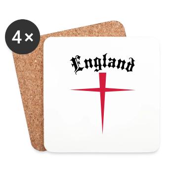 OLD ENGLAND - Dessous de verre (lot de 4) - blanc - Devant