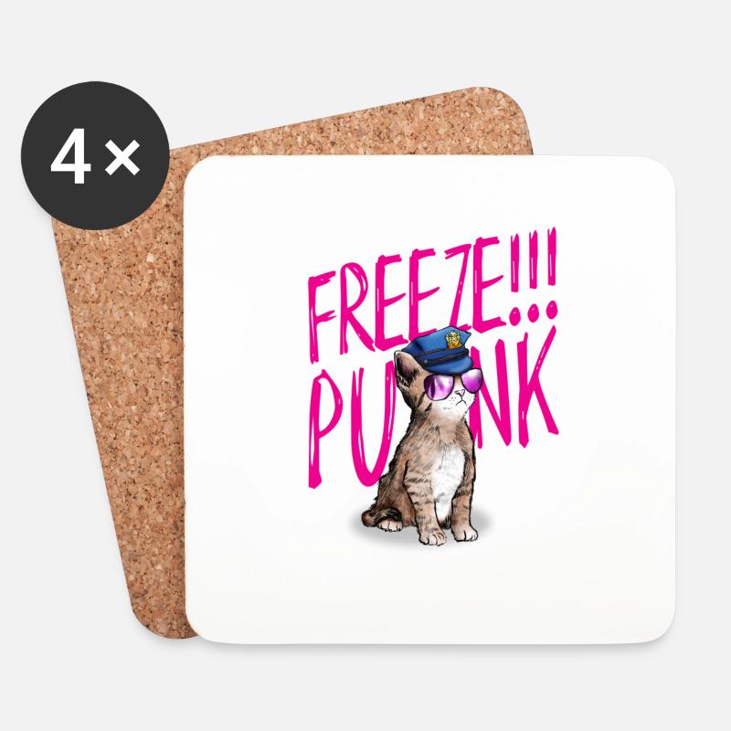 Freeze-Punk - Untersetzer (4er-Set) - Weiß