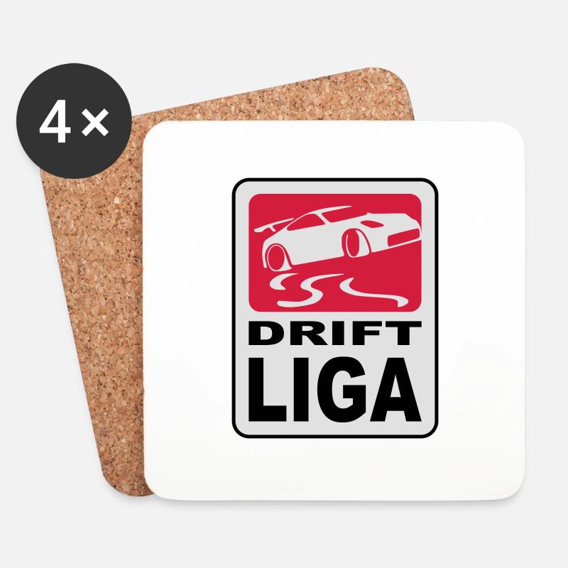 drift_liga14 - Untersetzer (4er-Set) - Weiß