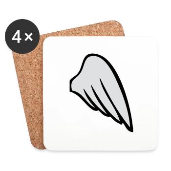 rightwing - Coasters (set of 4) - white - Front