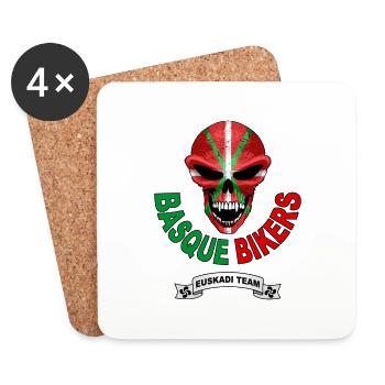 basque biker - Dessous de verre (lot de 4) - blanc - Devant