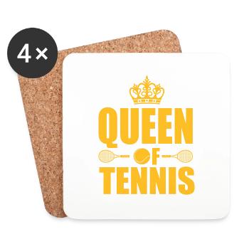 Queen of Tennis - Untersetzer (4er-Set) - Weiß - Vorne