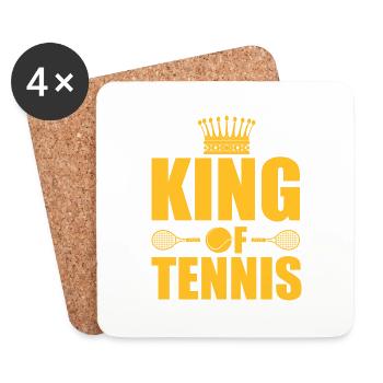 King of tennis - Untersetzer (4er-Set) - Weiß - Vorne