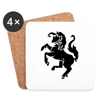 Drapeau Twente - Dessous de verre (lot de 4) - blanc - Devant