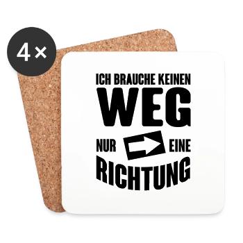 Ich brauche keinen Weg, nur eine Richtung - Untersetzer (4er-Set) - Weiß - Vorne