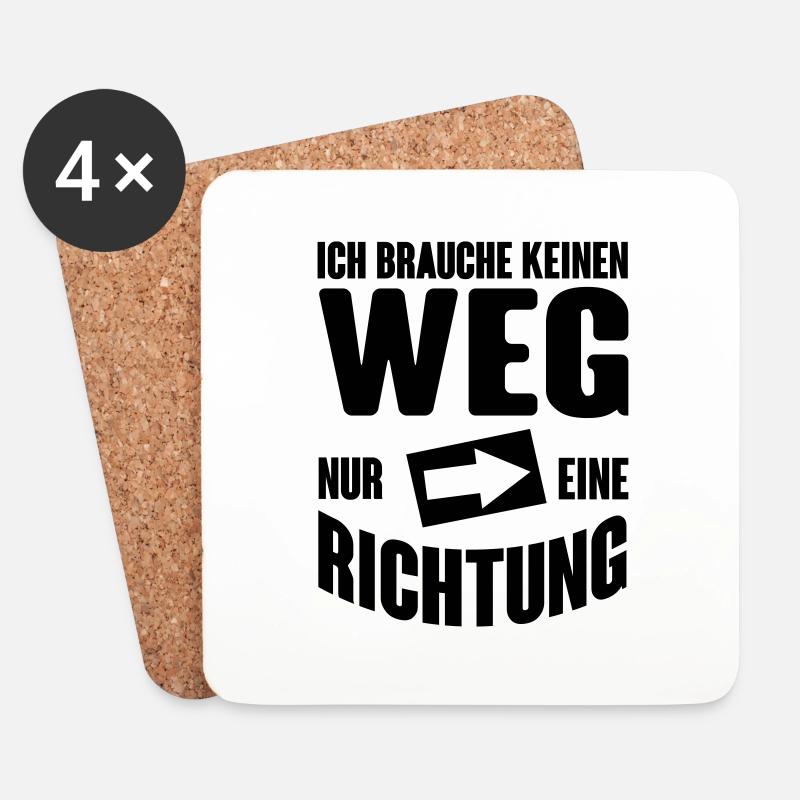 Ich brauche keinen Weg, nur eine Richtung - Untersetzer (4er-Set) - Weiß