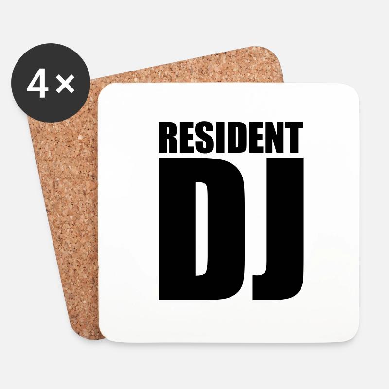 DJ - Untersetzer (4er-Set) - Weiß