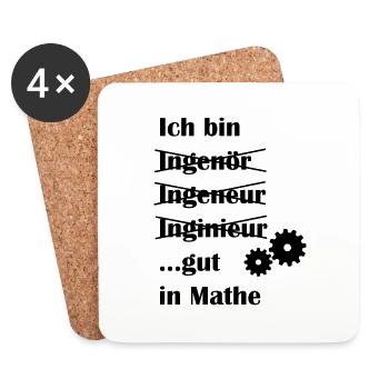 Ingenieur - Untersetzer (4er-Set) - Weiß - Vorne