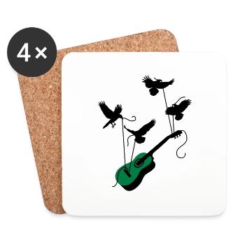 guitar - Coasters (set of 4) - white - Front