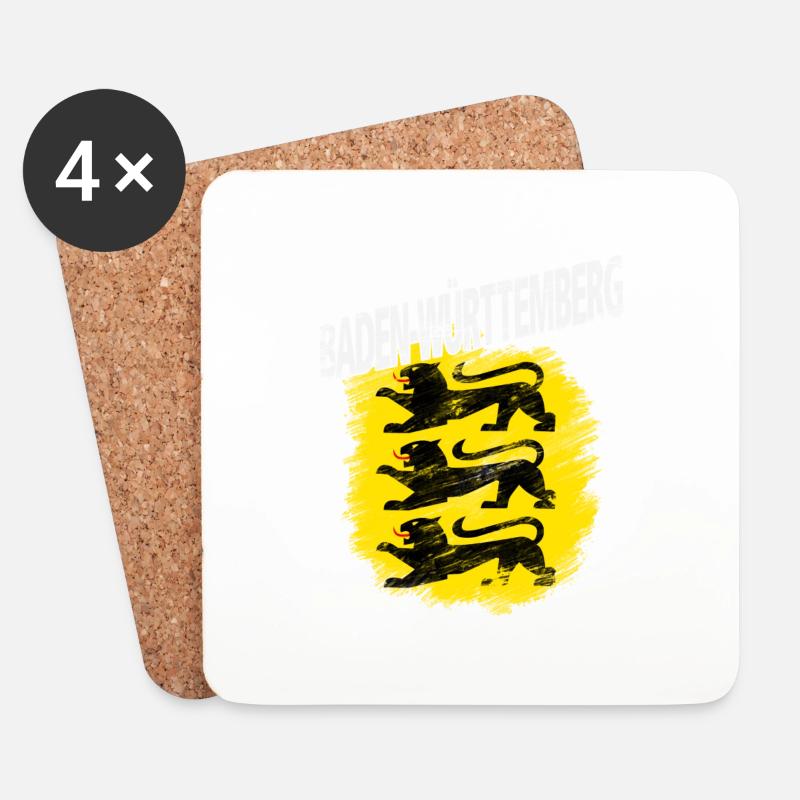 Baden-Württemberg - Untersetzer (4er-Set) - Weiß