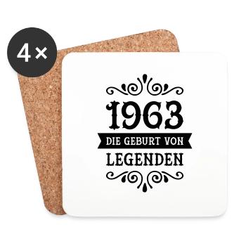 1963 - Die Geburt Von Legenden - Untersetzer (4er-Set) - Weiß - Vorne