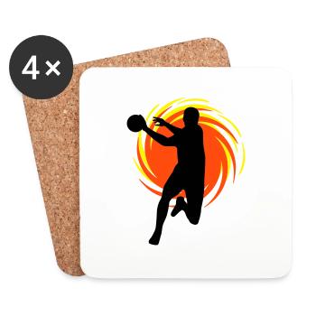 Eddy Handballer - Dessous de verre (lot de 4) - blanc - Devant