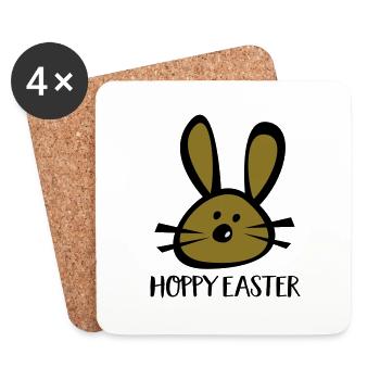 FROHE OSTERN - Untersetzer (4er-Set) - Weiß - Vorne