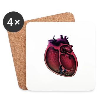 Alice in my heart - Dessous de verre (lot de 4) - blanc - Devant