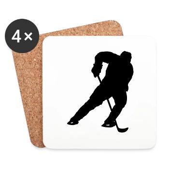 Eishockey - Untersetzer (4er-Set) - Weiß - Vorne