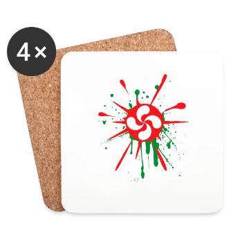 croix basque - Coasters (set of 4) - white - Front