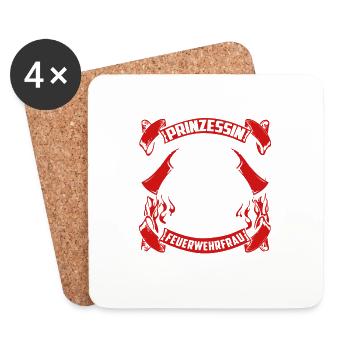 Licencier la femme - enregistrer - Dessous de verre (lot de 4) - blanc - Devant