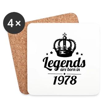 Legends 1978 - Untersetzer (4er-Set) - Weiß - Vorne