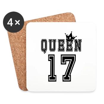 queen 17 - Untersetzer (4er-Set) - Weiß - Vorne
