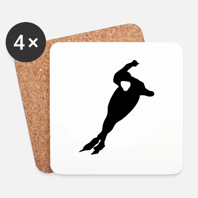 Skater, Skaten - Untersetzer (4er-Set) - Weiß