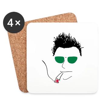 hipster_17 - Untersetzer (4er-Set) - Weiß - Vorne