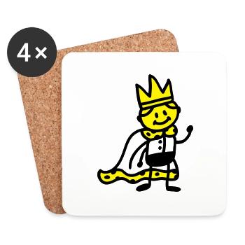 kleiner König - Untersetzer (4er-Set) - Weiß - Vorne