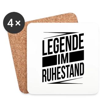 Legende im Ruhestand - Untersetzer (4er-Set) - Weiß - Vorne