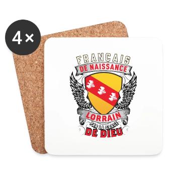 Lorrain Grâce de Dieu - Dessous de verre (lot de 4) - blanc - Devant