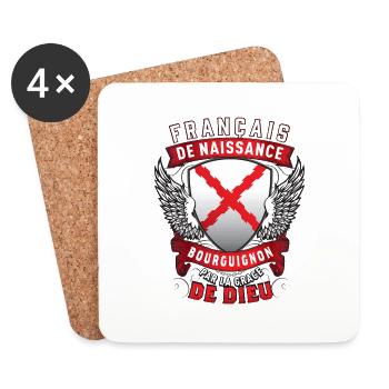 Bourguignon Grâce de Dieu - Dessous de verre (lot de 4) - blanc - Devant